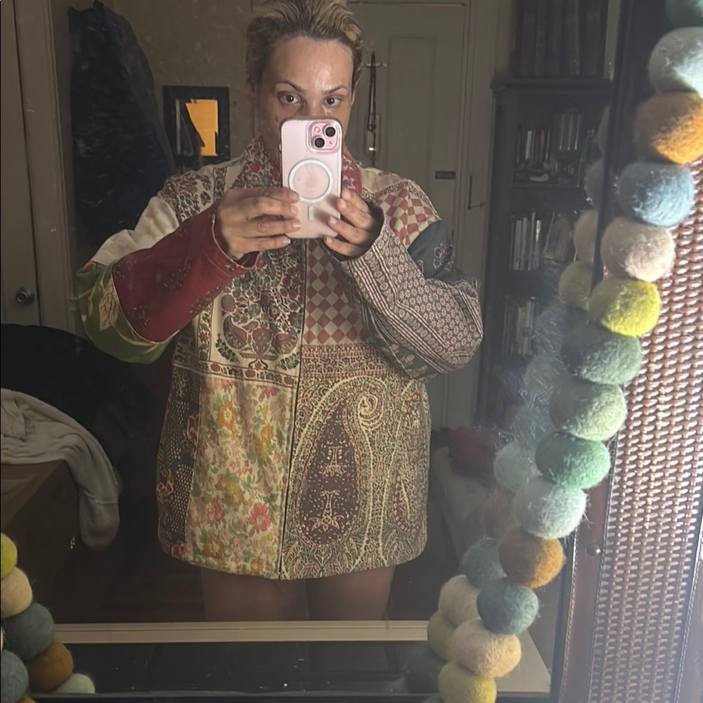 Patchwork Bomber Jacket - image 6